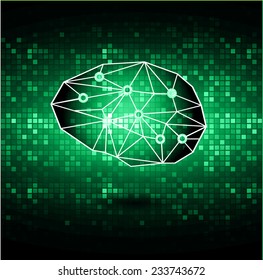 the concept of thinking.background with brain.This illustration contains a transparency. technology digital website graphic computer background.