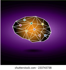 the concept of thinking.background with brain.This illustration contains a transparency. technology digital website graphic computer background.