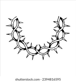 concept thorn necklace vector illustration