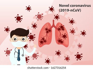 Concept of the threat of spreading coronavirus infection 2019-nCoV. 2019-nCoV. China pathogen respiratory coronavirus 2019-nCoV. Vector illustration.