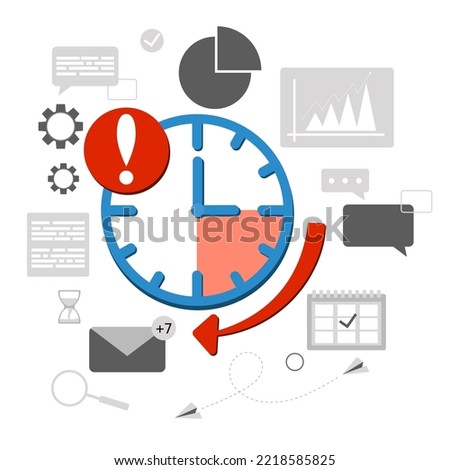 Concept for time management, planning, organization and control for effiecient succesful and profitable business. Efficiency work time.