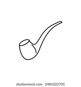 Concept of tobacco smoke pipe vector.