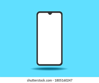 Concept of touch screen smartphone with blank interface. 