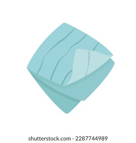 Concept Towels for bathroom bath. A mesmerizing flat vector illustration designed for web use, featuring an alluring cartoon concept on a white background. Vector illustration.