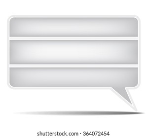 Concept of training. Empty bookshelf in form of dialog. Science about human.