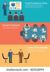 Concept, training, meeting, teamwork, partnership    