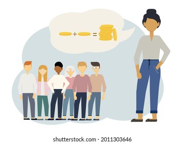 The concept of training people to work with money, finance, investment, increase income