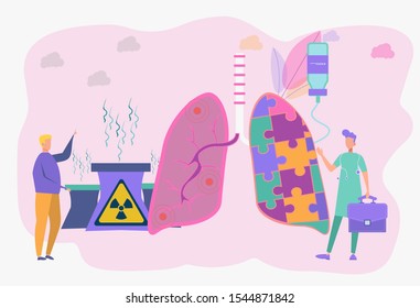 The concept of transition to environmental energy. Risks of air pollution and human exposure. Lung disease due to air pollution. Lungs' cancer