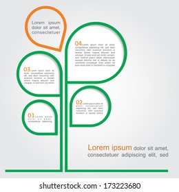 Concept of tree for different business design. Vector illustration
