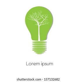  Concept  tree in light bulb symbol of renewable energy 