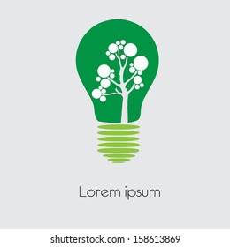  Concept  tree in light bulb symbol of renewable energy 