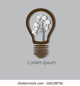  Concept  tree in light bulb symbol of renewable energy 