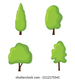 Concept tree organic natural pine and fir forest icon vector illustration botanical graphic wood landscape, isolated on white. Outdoor place.