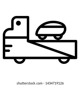 Concept truck icons of the future or cartoon ,Editable stroke ,Vector Illustration