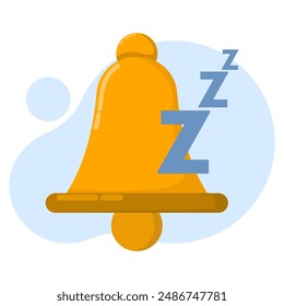 concept of turning off notification messages. do not disturb mode, silent profile on the device. Zero notification, modern graphic element for landing page, ui, etc. flat design vector illustration.