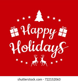 Concept of typography for Christmas. Vector.
