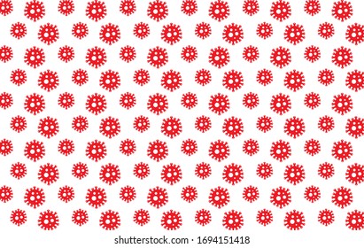 Concept typography design logo on white background. Vector coronavirus logo or COVID-19 seamless repeating pattern background 2019-nCoV, Covid 19. Graphic vector for web, print, banner, illustration.