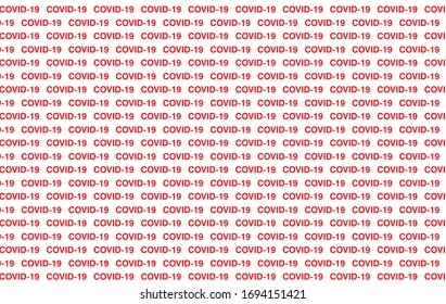 Concept typography design logo on white background. Vector coronavirus logo or COVID-19 seamless repeating pattern background 2019-nCoV, Covid 19. Graphic vector for web, print, banner, illustration.