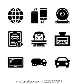 concept, ui, hold and dashboard icons in Technology vector set. Graphics for web and design