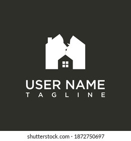 the concept of a unique, simple, creative home and face logo for the logo of a fashion house, a beauty house
