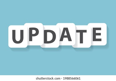 concept of update word- vector illustration