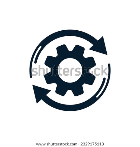 The concept of updating, adapting technical capabilities. Vector icon isolated on white background. [[stock_photo]] © 