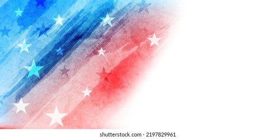 Concept USA flag abstract grunge blot background. American vector design