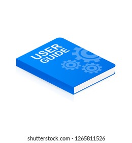 Concept User guide book for web page, banner, social media. Vector stock illustration