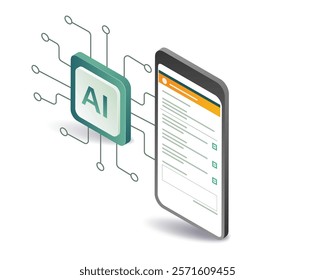 Concept of user interface of artificial intelligence technology application