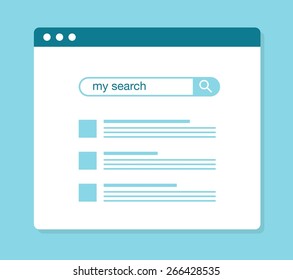 concept of using web search, vector illustration
