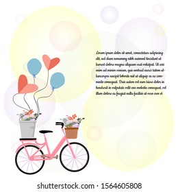 Concept of valentine day.Cute couple in love doing activities together.Happy Valentine's day vector card 