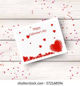The concept of Valentine's Day. Design template for banner, flyer, invitation, brochure,  poster design. Vector illustration 