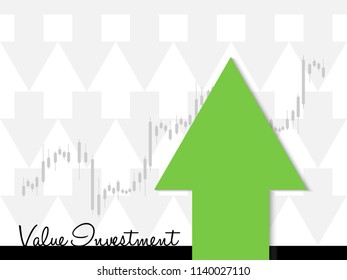 Concept of value investment background. EPS10 editable vector file.