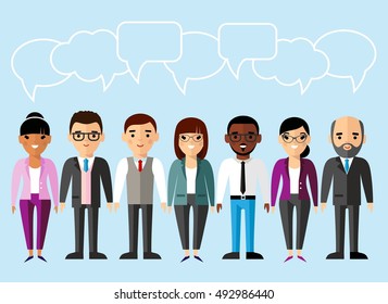  Concept of vector  african american, european business peoples
illustration of a international different manager man and woman
