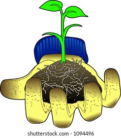 Concept vector art illustrating "GROWTH" or "SPRING"