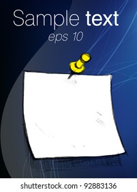 Concept vector background with hand drawn note paper. EPS 10