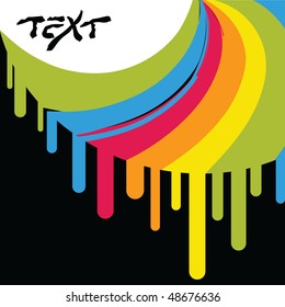 concept vector of colorful wet paint