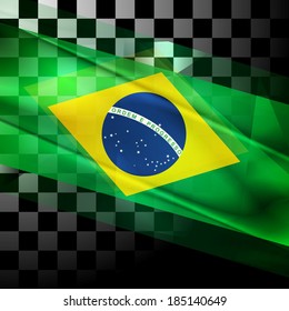 Concept vector design of Brazilian flag