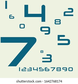 Concept of vector design numbers style