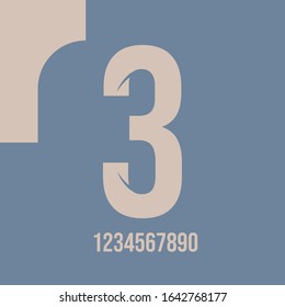 Concept of vector design numbers style