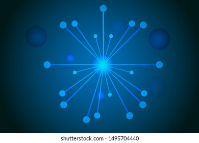 Concept vector digital technology information abstract blue glow background