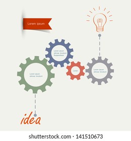 Concept vector with gear wheels. Variation -2