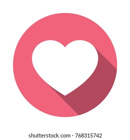 Concept vector - glossy, stylish social media love icon