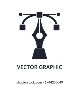 Concept of vector graphic with Bezier curve in flat design. Modern vector illustration for web and app design, marketing and print material