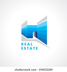 concept vector icon design template for Real estate