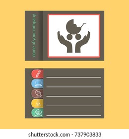 concept vector icon of kid & parent, child & mother. This graphic also represents kids protection, children safety, insurance, pre-natal care, newborn care