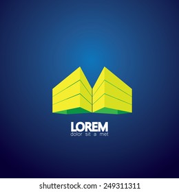 concept vector icon office buildings or residential apartments. This also represents city downtown buildings, highrise structures, commercial constructions, real estate projects, architecture