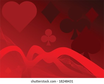 Concept vector illustration background with card symbols. For jpeg version, please see my portfolio.