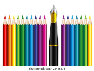 Concept Vector Illustration - from childhood to businessman