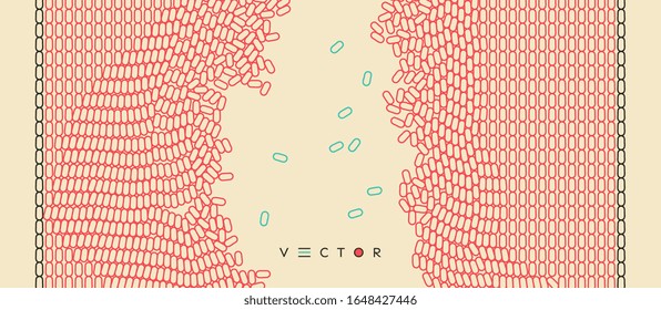 Concept vector illustration for presentation and marketing. Irregular array of ovals. 